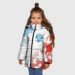 Куртка зимняя для девочки FOOTBALL RUSSIA Футбол, цвет: 3D-светло-серый — фото 2