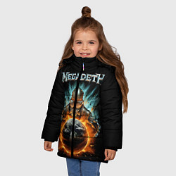 Куртка зимняя для девочки Megadeth, цвет: 3D-черный — фото 2