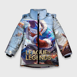 Куртка зимняя для девочки League of Legends МАСТЕР ЙИ, цвет: 3D-светло-серый