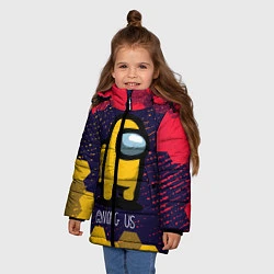 Куртка зимняя для девочки AMONG US АМОНГ АС, цвет: 3D-черный — фото 2