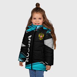 Куртка зимняя для девочки RUSSIA, цвет: 3D-черный — фото 2