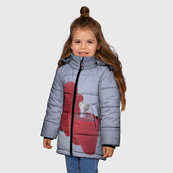 Куртка зимняя для девочки Among Us - Human, цвет: 3D-черный — фото 2
