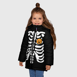 Куртка зимняя для девочки Halloween, цвет: 3D-черный — фото 2