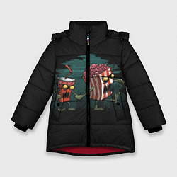 Куртка зимняя для девочки Zombie, цвет: 3D-красный