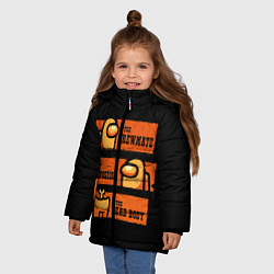 Куртка зимняя для девочки Among Us Wild West, цвет: 3D-черный — фото 2