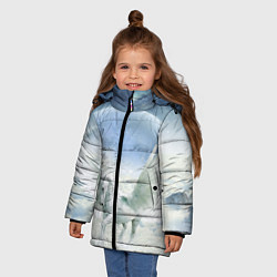 Куртка зимняя для девочки Пегас, цвет: 3D-светло-серый — фото 2