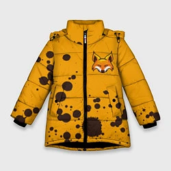 Куртка зимняя для девочки FOX, цвет: 3D-черный