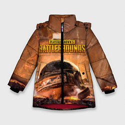 Куртка зимняя для девочки PlayerUnknowns Battlegrounds, цвет: 3D-красный