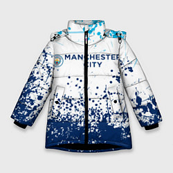 Куртка зимняя для девочки Manchester City, цвет: 3D-черный