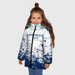 Куртка зимняя для девочки Manchester City, цвет: 3D-черный — фото 2