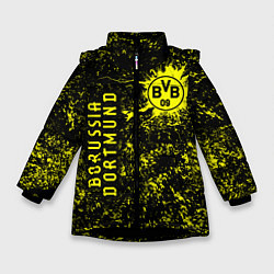 Куртка зимняя для девочки Borussia Боруссия, цвет: 3D-черный