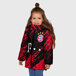 Куртка зимняя для девочки BAYERN MUNCHEN БАВАРИЯ, цвет: 3D-светло-серый — фото 2