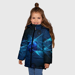 Куртка зимняя для девочки Атом, цвет: 3D-красный — фото 2