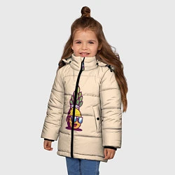 Куртка зимняя для девочки ANANAS, цвет: 3D-черный — фото 2