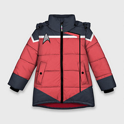 Куртка зимняя для девочки Звездный костюм № 1 Z, цвет: 3D-красный