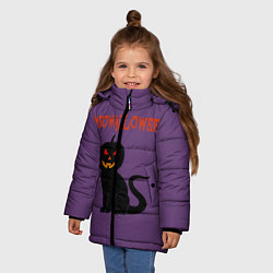 Куртка зимняя для девочки MEOWALLOWEN, цвет: 3D-черный — фото 2