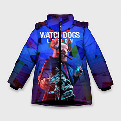 Куртка зимняя для девочки Watch Dogs: Legion, цвет: 3D-черный