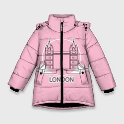 Зимняя куртка для девочки Лондон London Tower bridge
