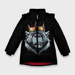 Куртка зимняя для девочки Bear King, цвет: 3D-красный