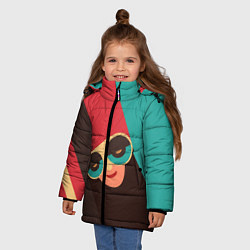 Куртка зимняя для девочки RETDO FACE, цвет: 3D-черный — фото 2
