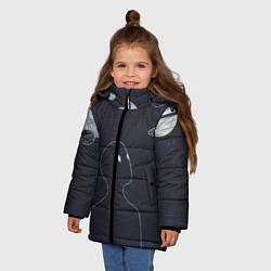 Куртка зимняя для девочки Гуррен Лаганн Антиспиральщик, цвет: 3D-черный — фото 2