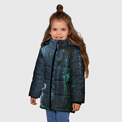 Куртка зимняя для девочки Олень, цвет: 3D-светло-серый — фото 2