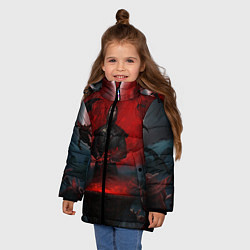 Куртка зимняя для девочки Детлафф, цвет: 3D-черный — фото 2