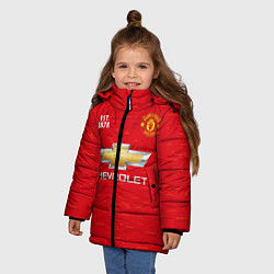 Куртка зимняя для девочки MANCHESTER UNITED 2021 - HOME, цвет: 3D-черный — фото 2