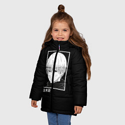 Куртка зимняя для девочки Кен Канеки, цвет: 3D-черный — фото 2