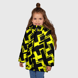 Куртка зимняя для девочки Background, цвет: 3D-черный — фото 2