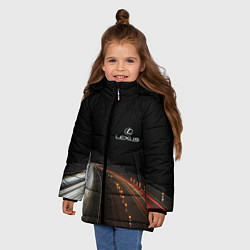 Куртка зимняя для девочки Night route, цвет: 3D-светло-серый — фото 2