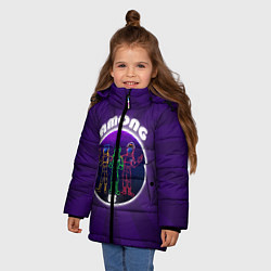 Куртка зимняя для девочки ДРУЖНЫЙ AMONG US, цвет: 3D-черный — фото 2