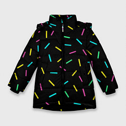 Куртка зимняя для девочки Party, цвет: 3D-черный