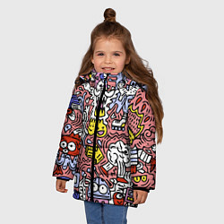 Куртка зимняя для девочки Tosh, цвет: 3D-черный — фото 2