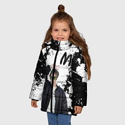 Куртка зимняя для девочки СЛАВА МАРЛОУ, цвет: 3D-черный — фото 2