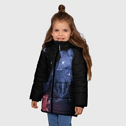 Куртка зимняя для девочки Лиса и ее дух, цвет: 3D-черный — фото 2