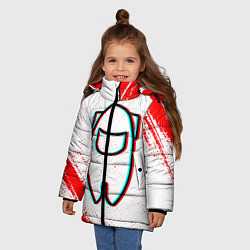 Куртка зимняя для девочки AMONG US АМОНГ АС, цвет: 3D-черный — фото 2