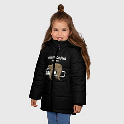 Куртка зимняя для девочки ВСЁ ЛЕНЬ, цвет: 3D-светло-серый — фото 2