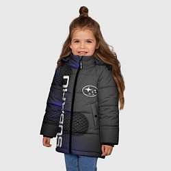 Куртка зимняя для девочки SUBARU, цвет: 3D-светло-серый — фото 2