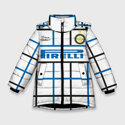 Куртка зимняя для девочки INTER выездная 2021, цвет: 3D-черный
