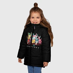 Куртка зимняя для девочки EVOLUTIONS, цвет: 3D-черный — фото 2
