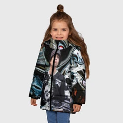 Куртка зимняя для девочки Slava Marlow, цвет: 3D-черный — фото 2