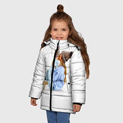 Куртка зимняя для девочки Самая лучшая мама, цвет: 3D-красный — фото 2