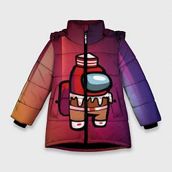 Куртка зимняя для девочки Among Us Сладкий Z, цвет: 3D-черный