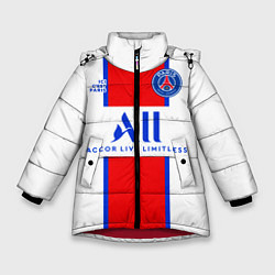 Куртка зимняя для девочки PSG, выездная сезон 2021, цвет: 3D-красный
