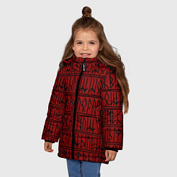 Куртка зимняя для девочки Runic, цвет: 3D-черный — фото 2