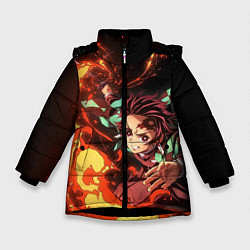 Куртка зимняя для девочки ТАНДЖИРО, цвет: 3D-черный
