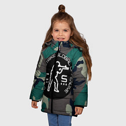 Куртка зимняя для девочки Символика CStrike, цвет: 3D-черный — фото 2