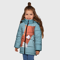 Куртка зимняя для девочки Лиса, цвет: 3D-светло-серый — фото 2