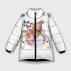 Куртка зимняя для девочки Best Mom, цвет: 3D-черный